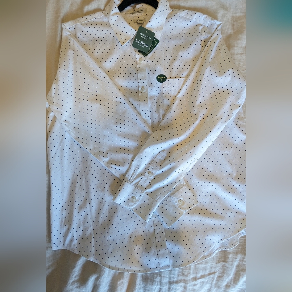 LL Bean Women's wrinkle free long sleeve button down